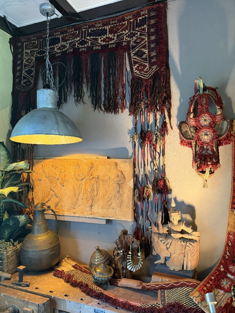 Antiek Turkmeens wandkleed, Ophalen of Verzenden