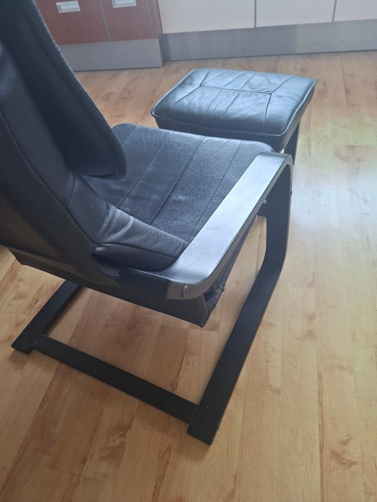 Poang Fauteuil vintage IKEA, Ophalen, 75 tot 100 cm, Zo goed als nieuw, Leer
