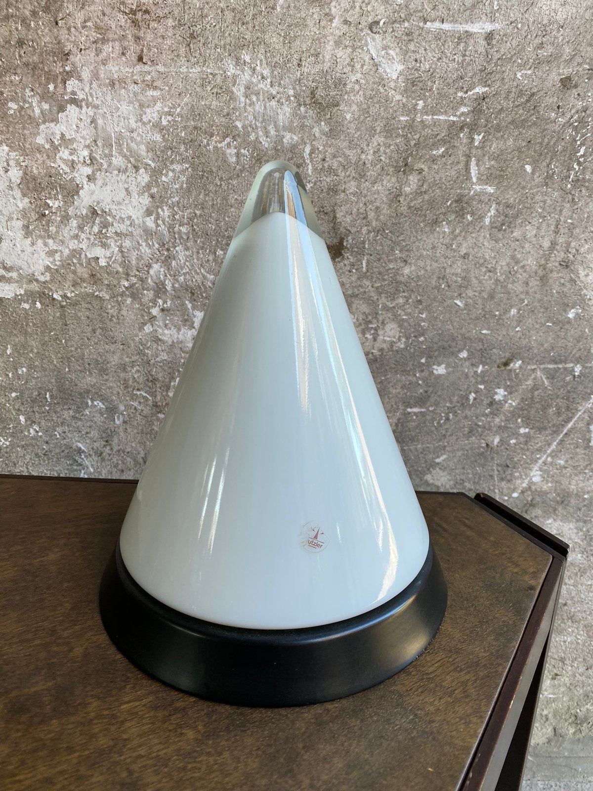 Peill en Putzler glazen teepee cone lamp , jaren 80, Gebruikt, Overige merken, 25 cm, E14 (klein)