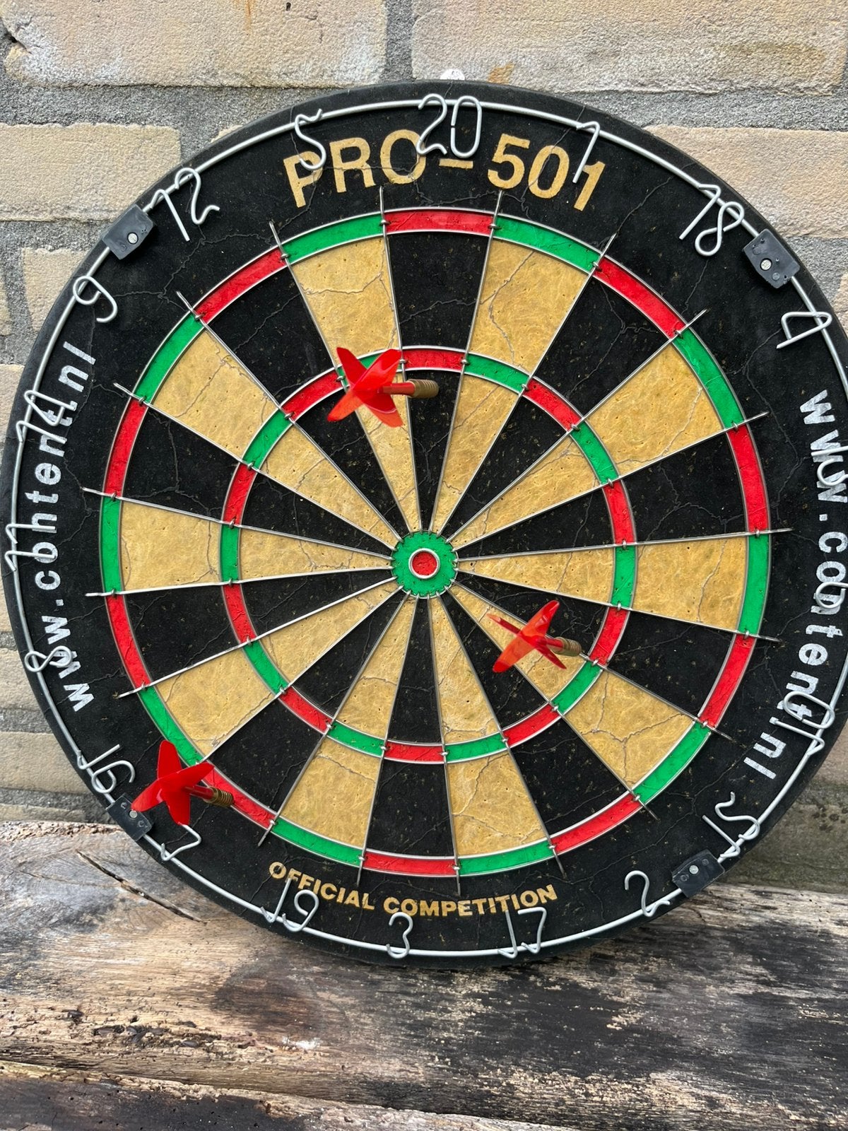 Dartbord Pro-501, Ophalen of Verzenden, Gebruikt, Dartbord met pijlen