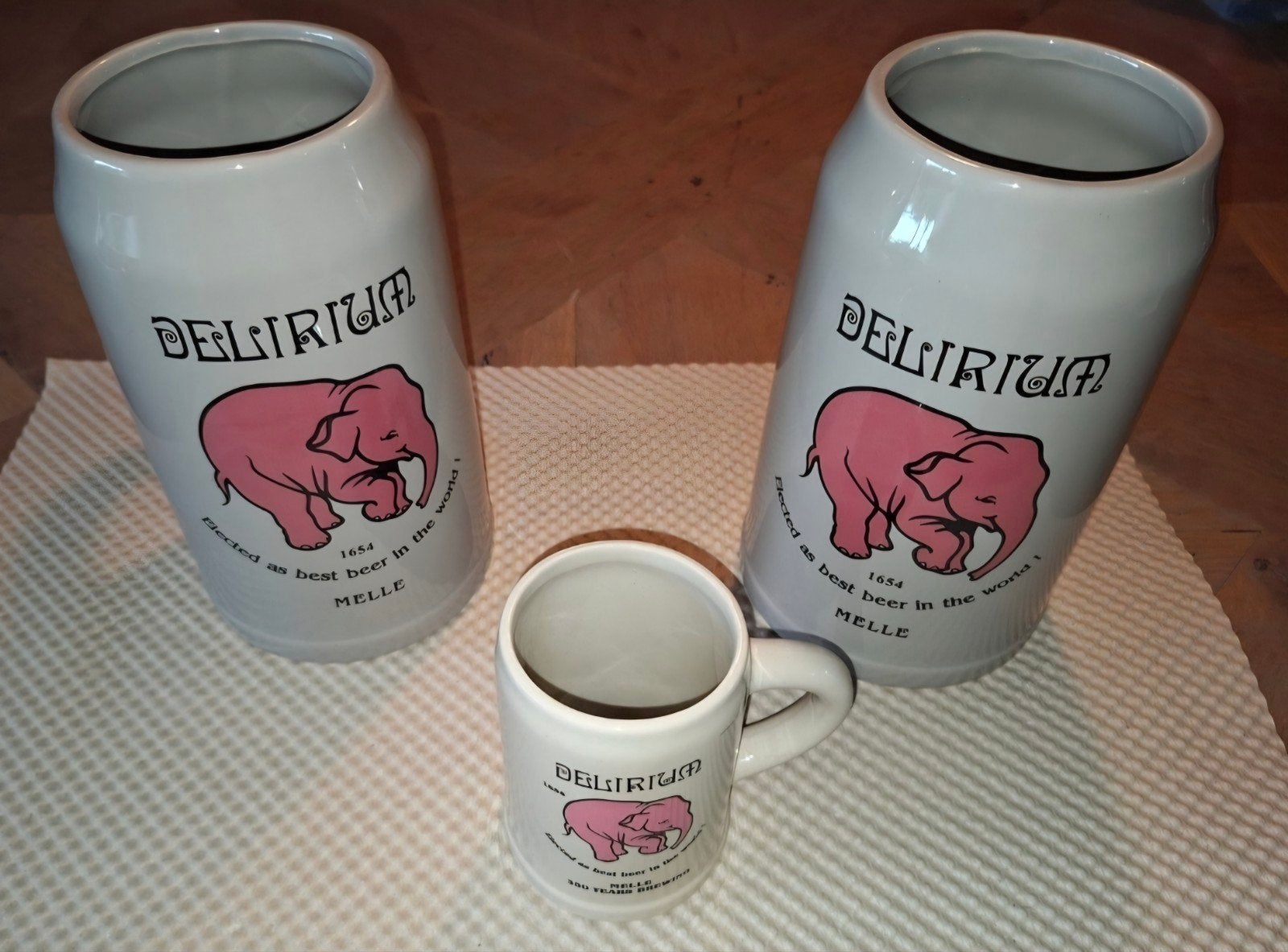 unieke bierpullen DELIRIUM ..+ tremens hendel, Verzamelen, Ophalen of Verzenden, Overige merken
