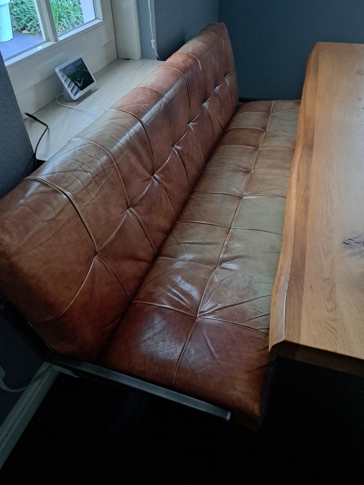 mooie leren eettafel bank met optie tot 3 stoelen, Ophalen, Leer