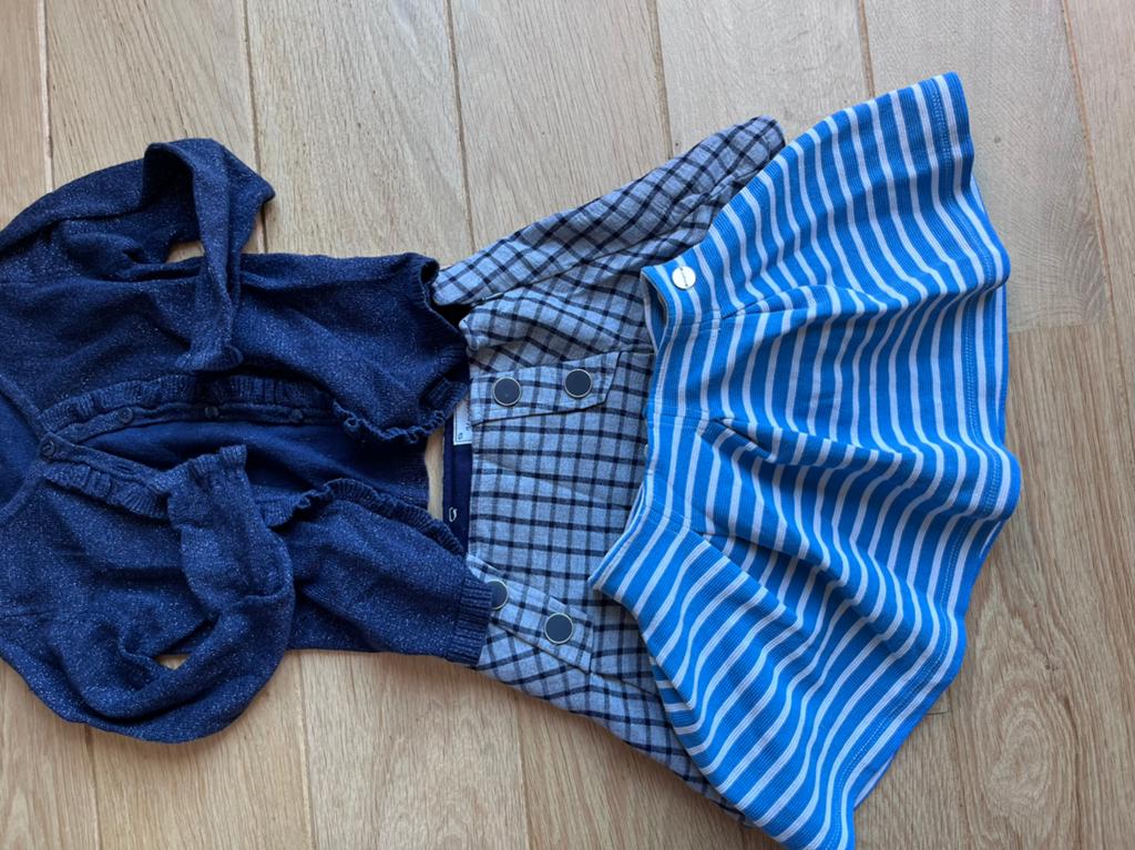 Kledingset zgan Mayoral en pomp de lux rokjes en vest zgan, Ophalen of Verzenden, Zo goed als nieuw, Meisje, Trui of Vest