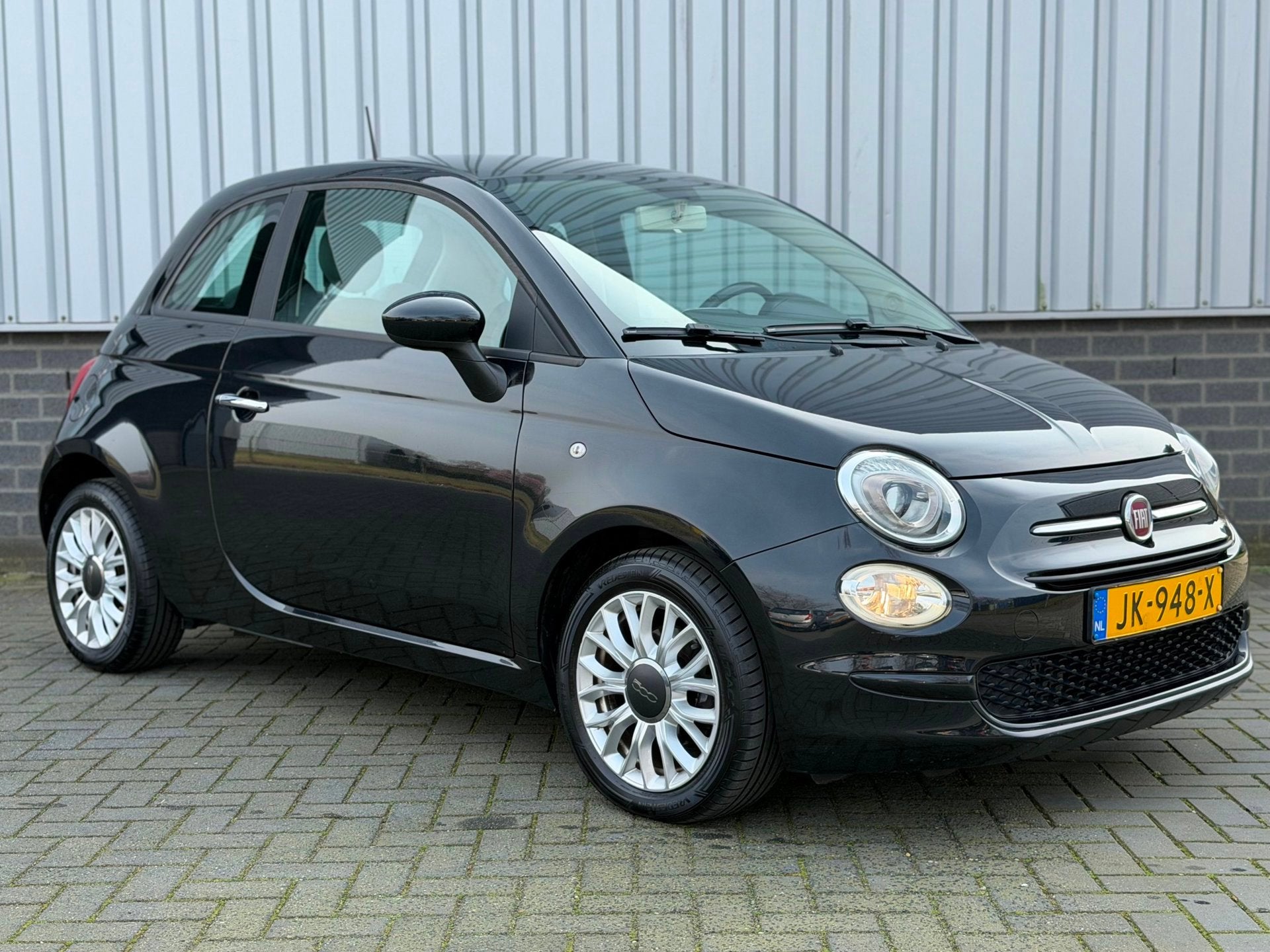 Fiat 500 0.9 TwinAir Turbo Popstar |Automaat|Leder|Bluetooth, Auto's, Fiat, Gebruikt, Elektrische ramen, Leder en Stof, Zwart