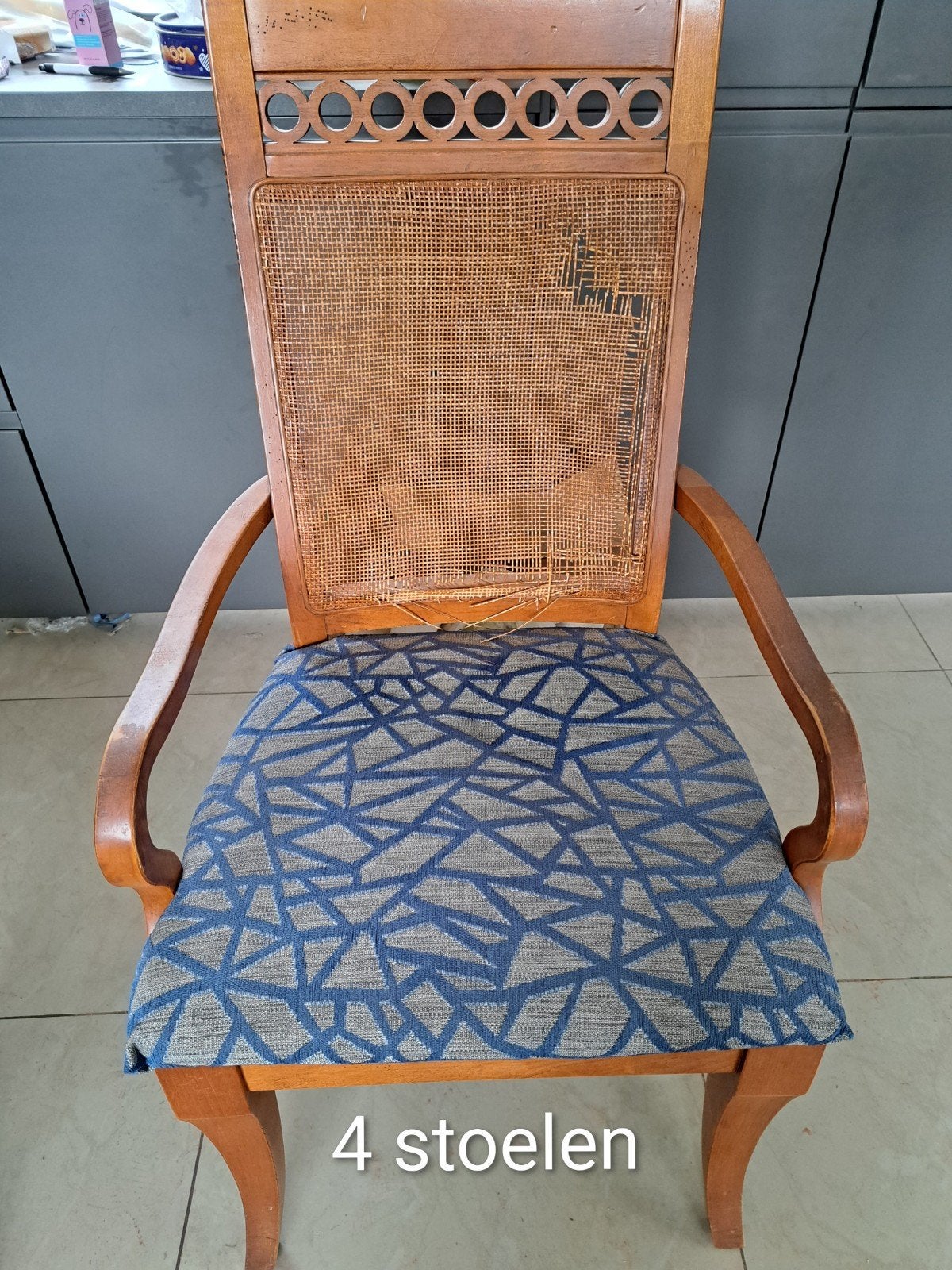 Chippendale Stijlstoelen met Armleuningen (7 stuks), Ophalen