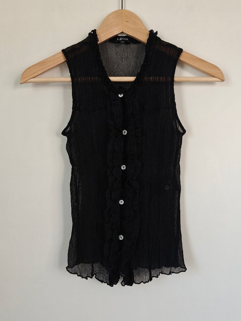 LEON | Top  | Zwart | Maat S / 36, Kleding | Dames, Zwart, Ophalen of Verzenden, LEON, Gedragen