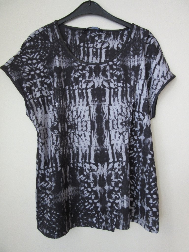 Expresso shirt - maat L - dubbellaags - top, Kleding | Dames, Zwart, Maat 42/44 (L), Nieuw, Korte mouw