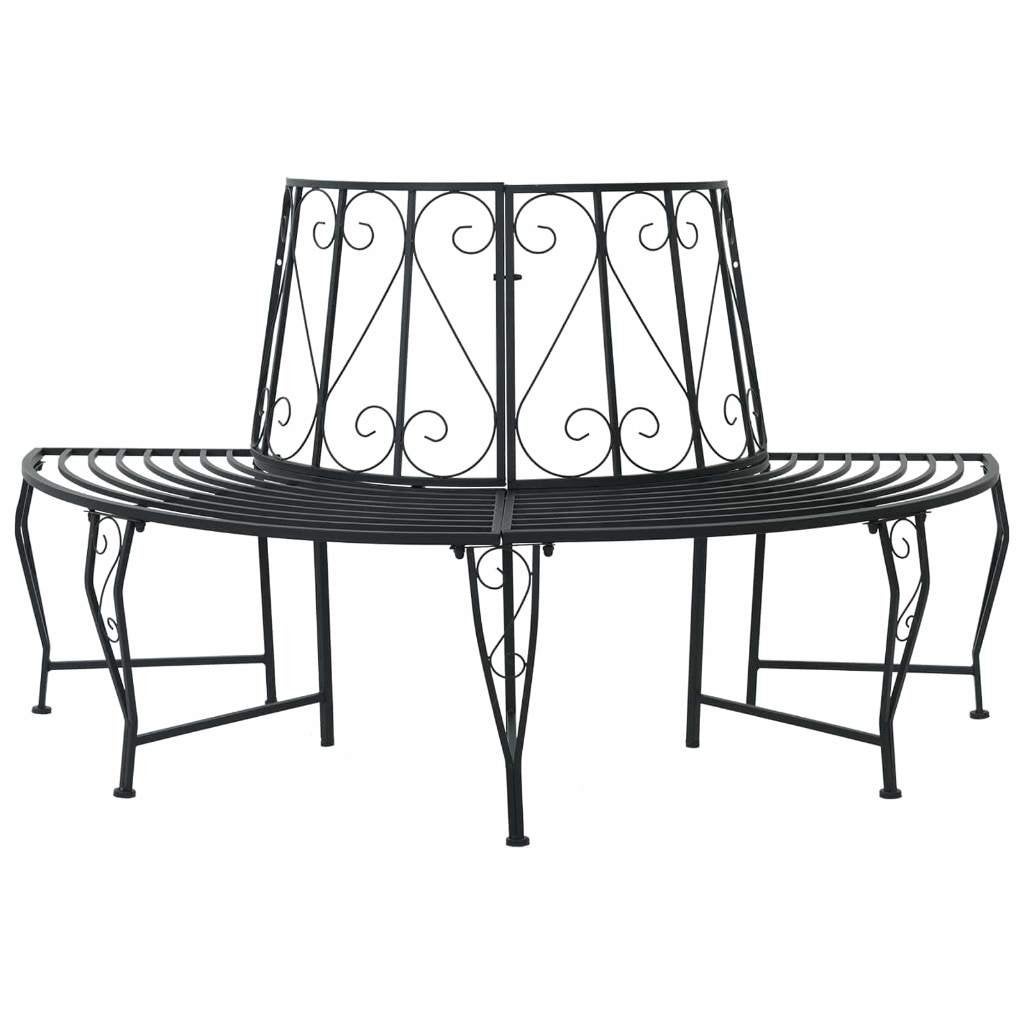 Boombank parkbank halfrond ijzer ø160 zwart GRATIS BEZORGD!, Verzenden, Nieuw, Nvt, Nvt