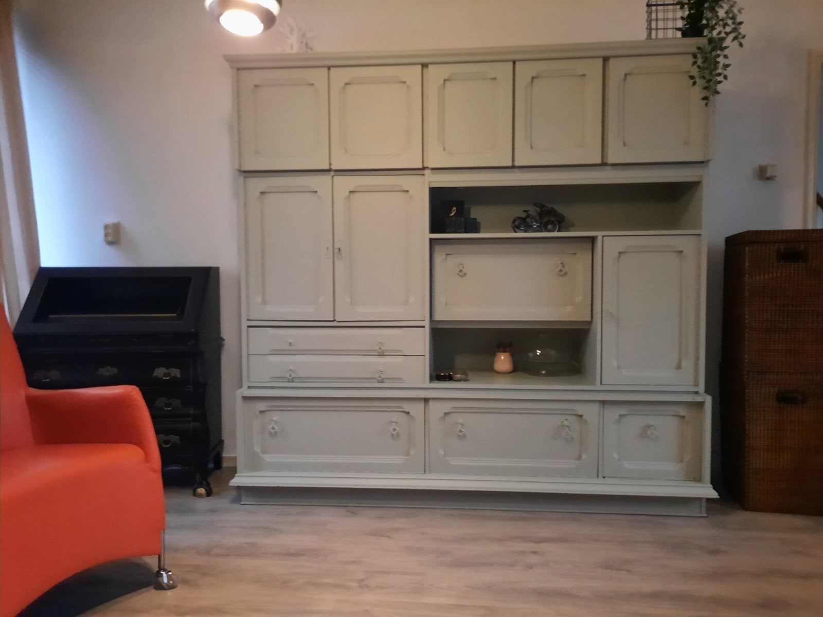 Vintage eikenhouten kast, Ophalen