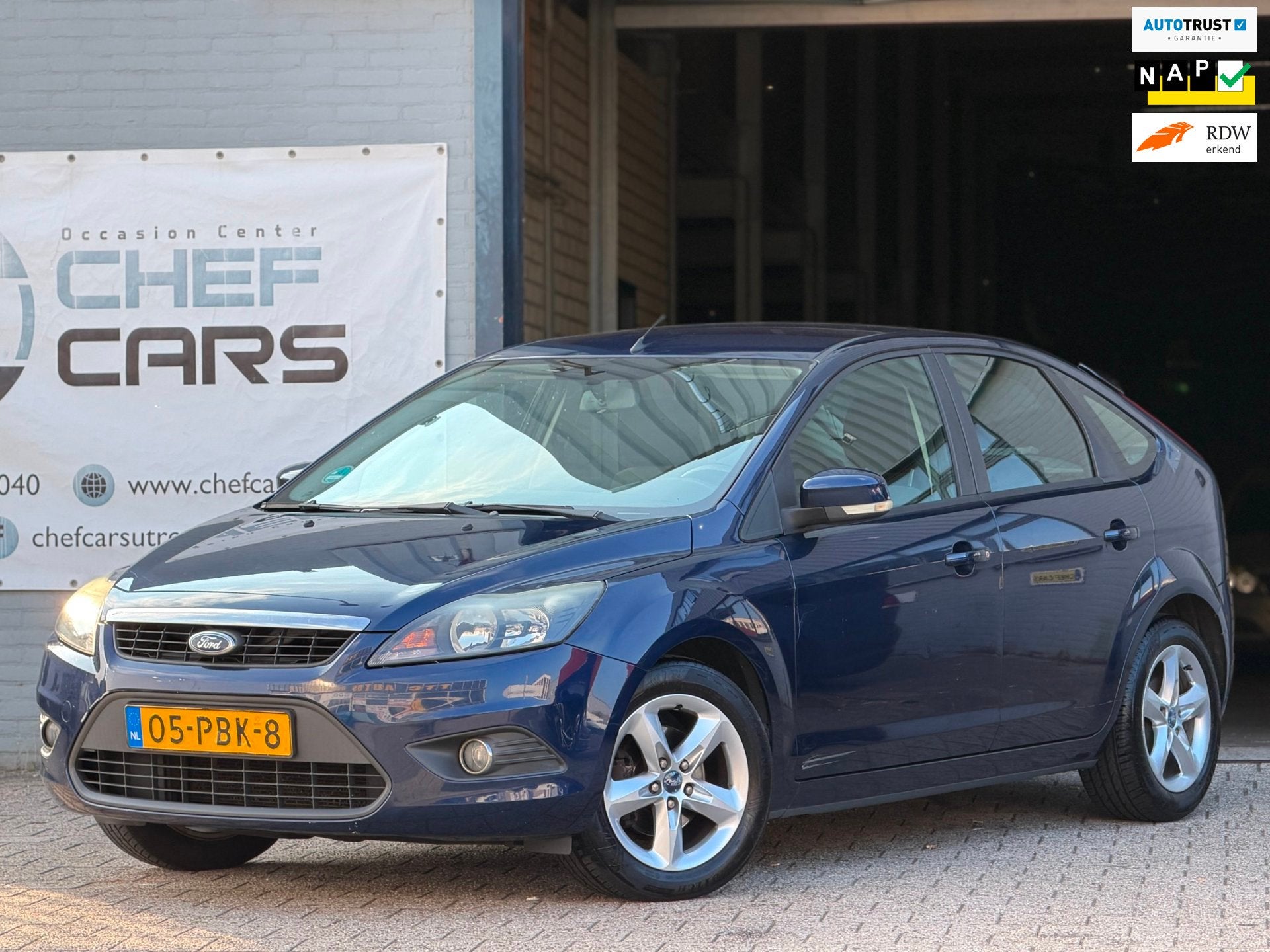 Ford Focus 1.6|NAP|AIRCO|CRUISE|NAVI|BTAU|2EIGENAAR|DISTRVV!, Gebruikt, Zwart, 4 cilinders, Blauw