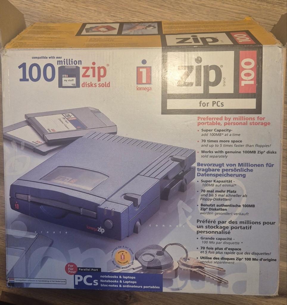 Iomega Zip Drive 100 MB - Externe Opslag voor PC, Computers en Software, Overige Computers en Software, Ophalen of Verzenden