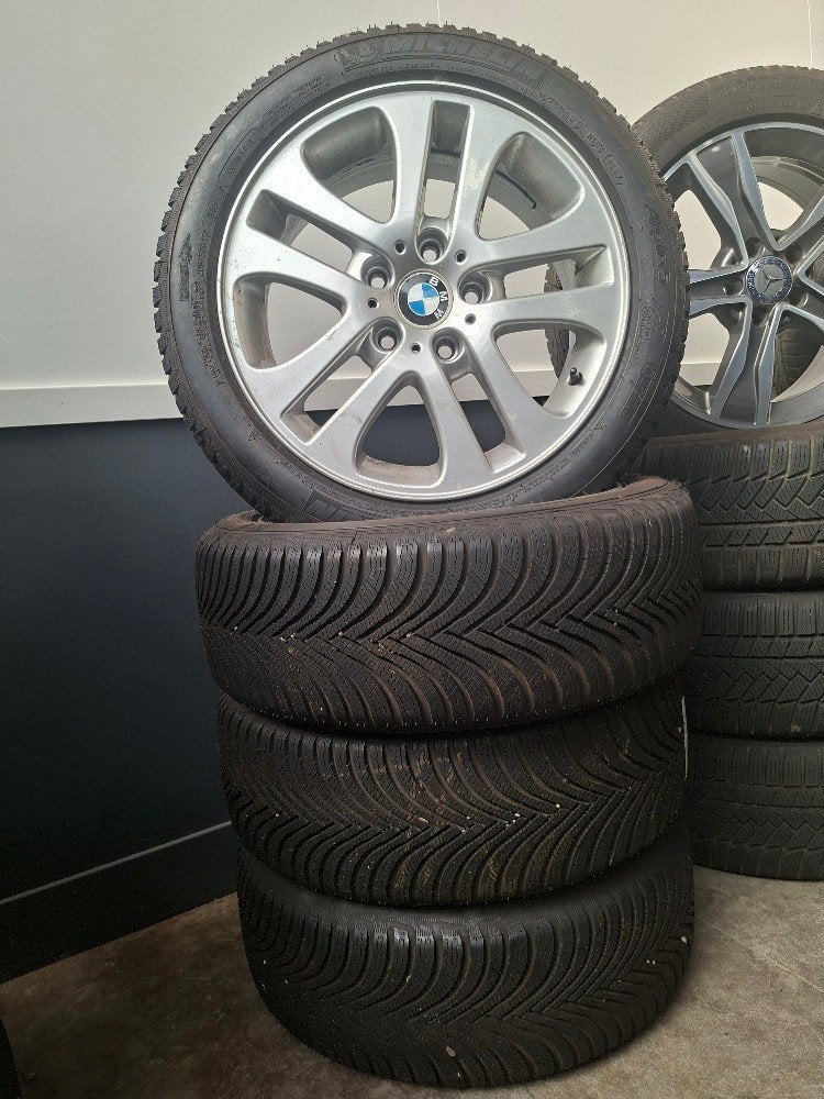 Complete set winterwielen BMW, Ophalen, Gebruikt, Banden en Velgen, 17 inch
