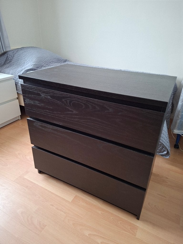 IKEA Malm ladekast, Huis en Inrichting, Kasten | Ladekasten, Ophalen, 50 tot 100 cm, Zo goed als nieuw, 3 of 4 laden