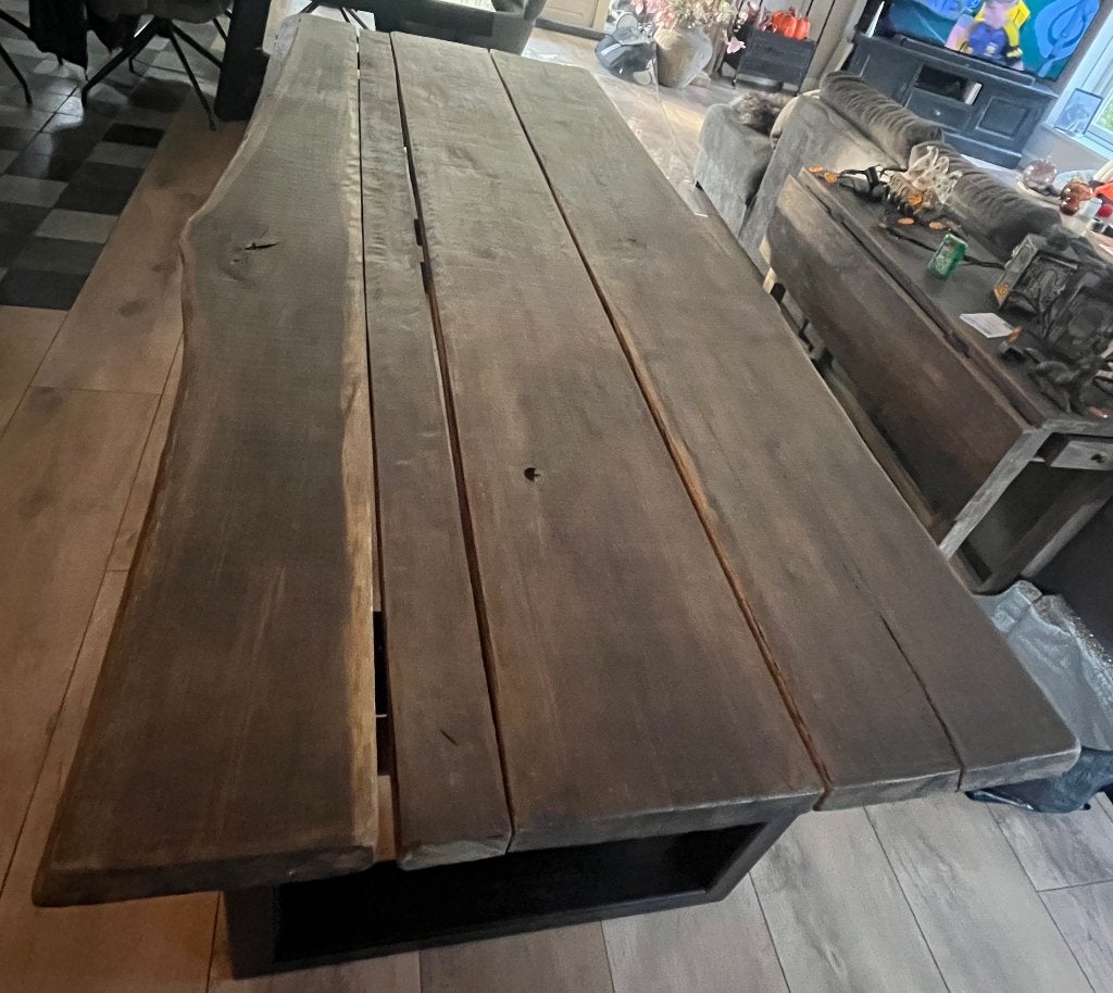 ZGAN eettafel - 240 x 100 cm - incl. tafelzeil, Ophalen, 100 tot 150 cm, Teakhout, 200 cm of meer