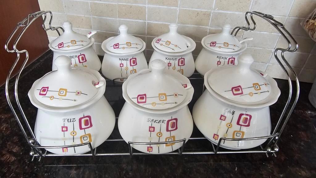 Kruidenpotjes op standaard, Ophalen of Verzenden, Overige stijlen, Overige typen