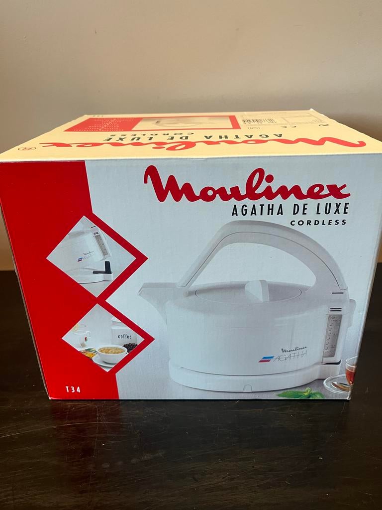 Moulinex Agatha de Luxe waterkoker, 1 tot 2 liter, Ophalen of Verzenden, Nieuw, Draadloos