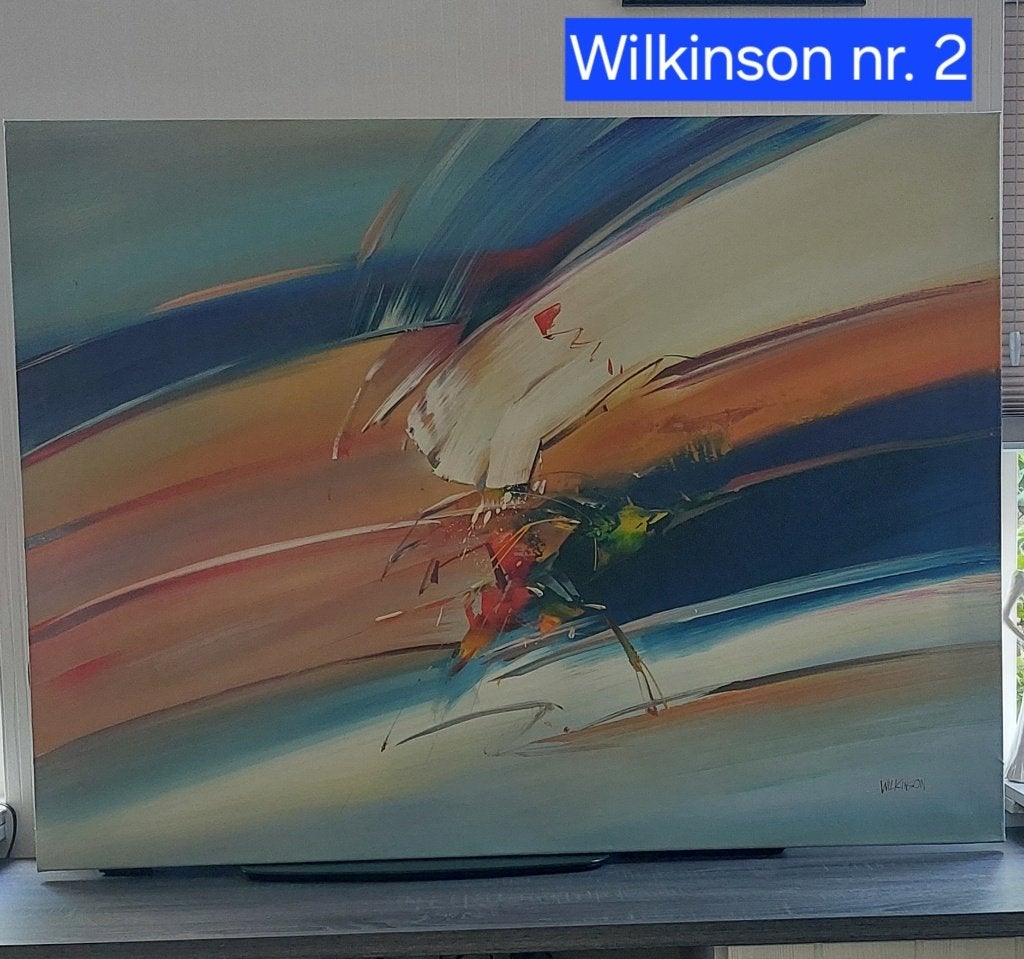 Schilderij Wilkinson Hoogte 90 cm. en Breedte 120 cm., Ophalen, Gebruikt, Schilderij, 100 tot 125 cm