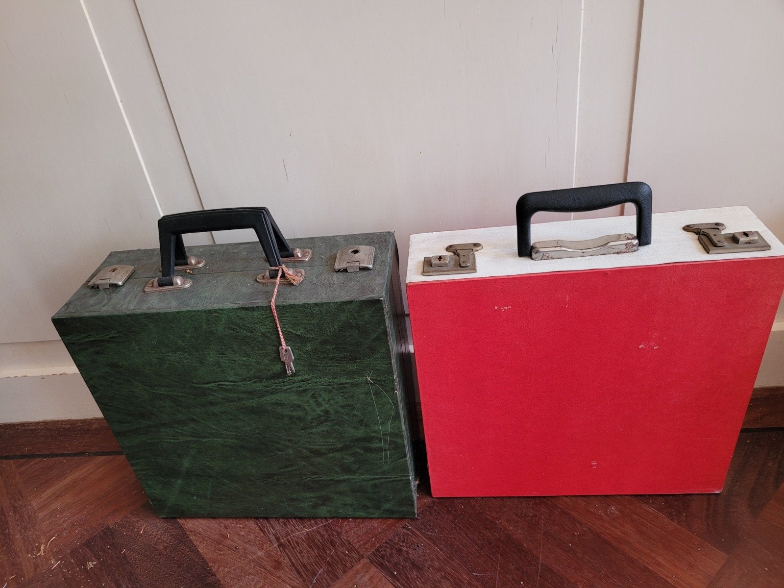 Vintage LP Koffers Jaren 50 / 60 platenkoffers, Ophalen of Verzenden, Gebruikt, Overige formaten, Overige typen