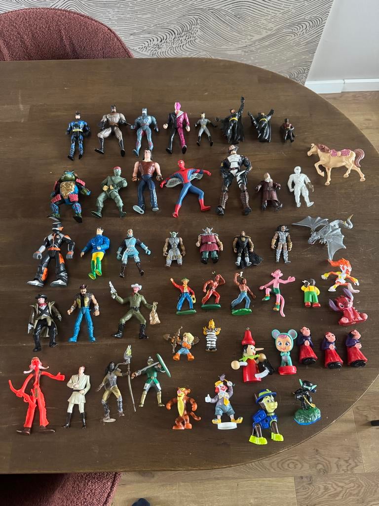 Partij vintage speelgoedfiguren jaren 80/90 - Batman, TMNT,, Ophalen of Verzenden, Gebruikt