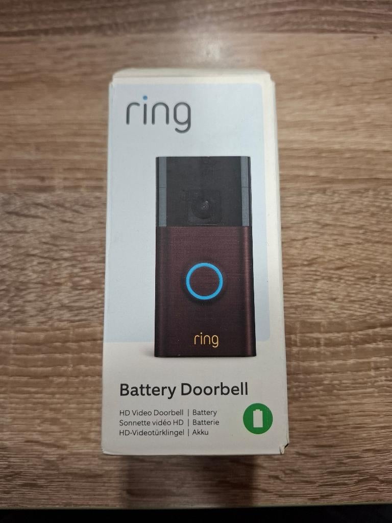 Ring Battery Video Doorbell Brons, Ophalen of Verzenden, Bewegingsdetectiesensor, Zo goed als nieuw