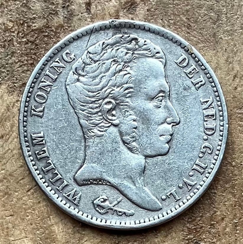 1 gulden 1837 Willem I, Ophalen, 1 gulden, Zilver, Koning Willem I