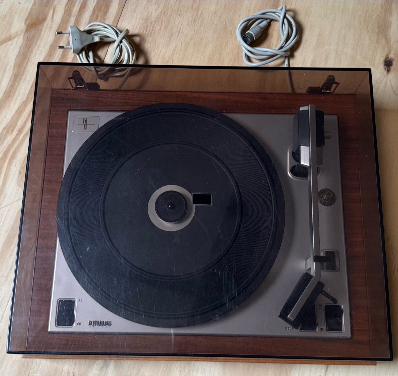 Philips 22GA427 Platenspeler, Philips, Gebruikt, Pitch-regelaar, Ophalen of Verzenden