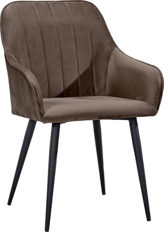 Eetkamerstoel Velvet Bruin, Ophalen, Zo goed als nieuw, Bruin, Eén