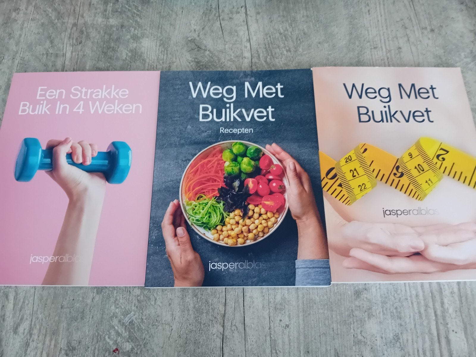 Weg Met Buikvet & Een Strakke Buik In 4 Weken - 3 Boeken, Boeken, Ophalen of Verzenden, Gelezen, Dieet en Voeding, Jasper Alblas