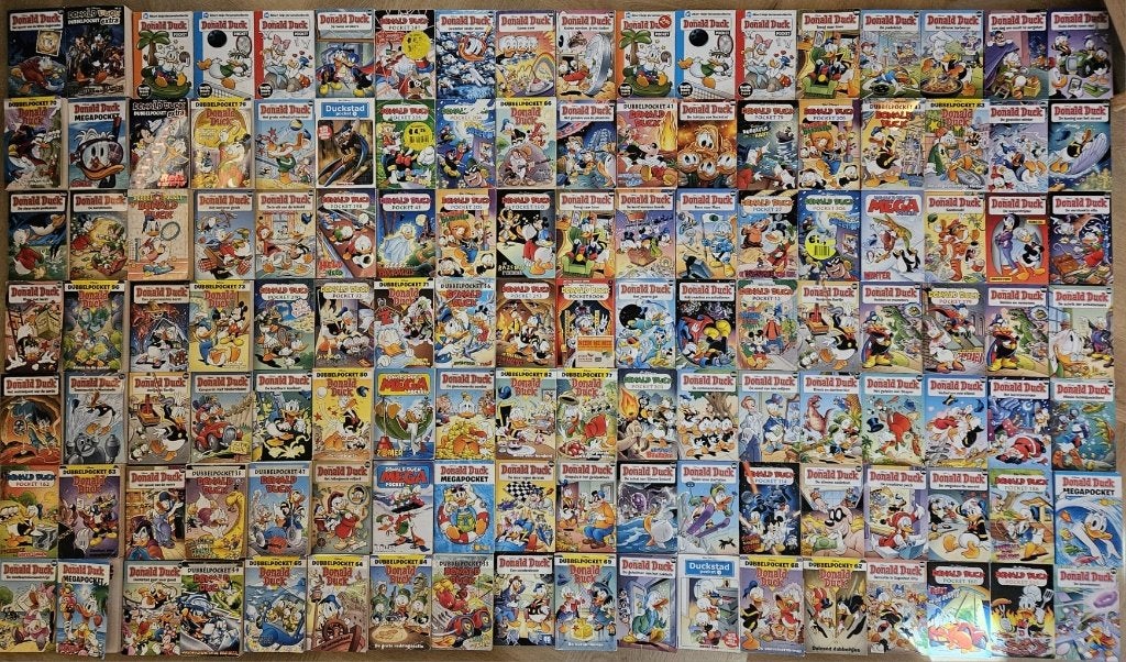 Donald Duck - Grote collectie pockets (ong. 65 stuks), Meerdere stripboeken, Ophalen of Verzenden, Gelezen
