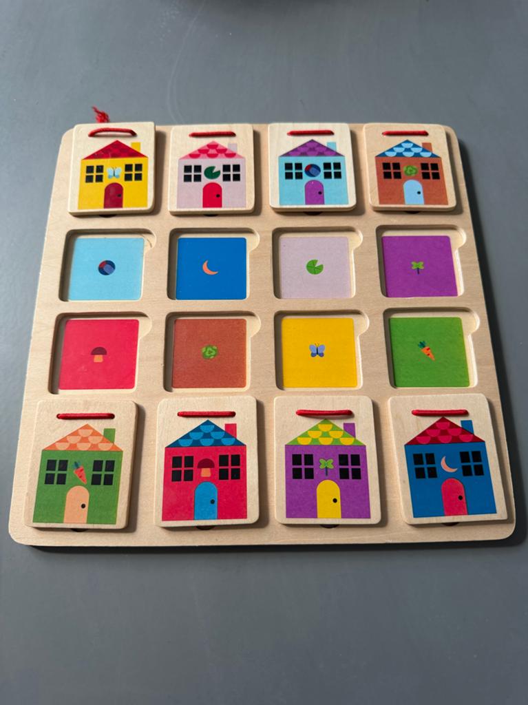 Djeco Houten Memory Spel - Zoek de Dieren, Ophalen of Verzenden, Zo goed als nieuw, Puzzelen