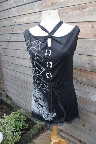 Tuniek zwart Save the Queen mt XL Vaste prijs, Save The Queen!, Zwart, Maat 46/48 (XL) of groter, Ophalen of Verzenden
