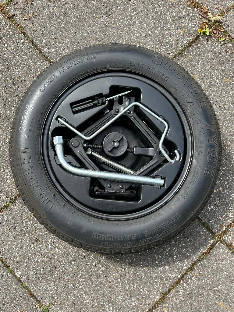 Reserveband/thuiskomer/krik/wielsleutel voor Fiat 500, Auto-onderdelen, Banden en Velgen, Ophalen, 14 inch, Gebruikt, Banden en Velgen