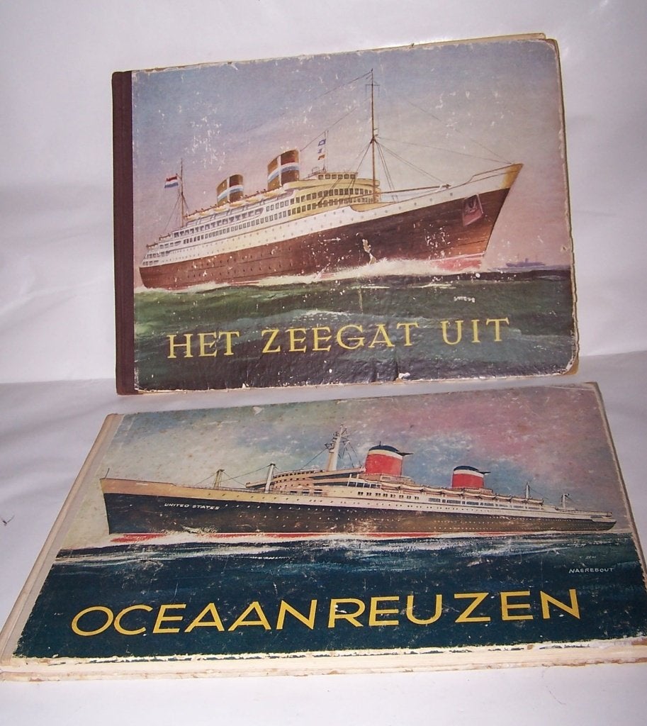 2 mooie vintage plaatjesalbums-Oceaanreuzen/Het zeegat uit., Boeken, Ophalen of Verzenden, Zo goed als nieuw, Plaatjesalbum