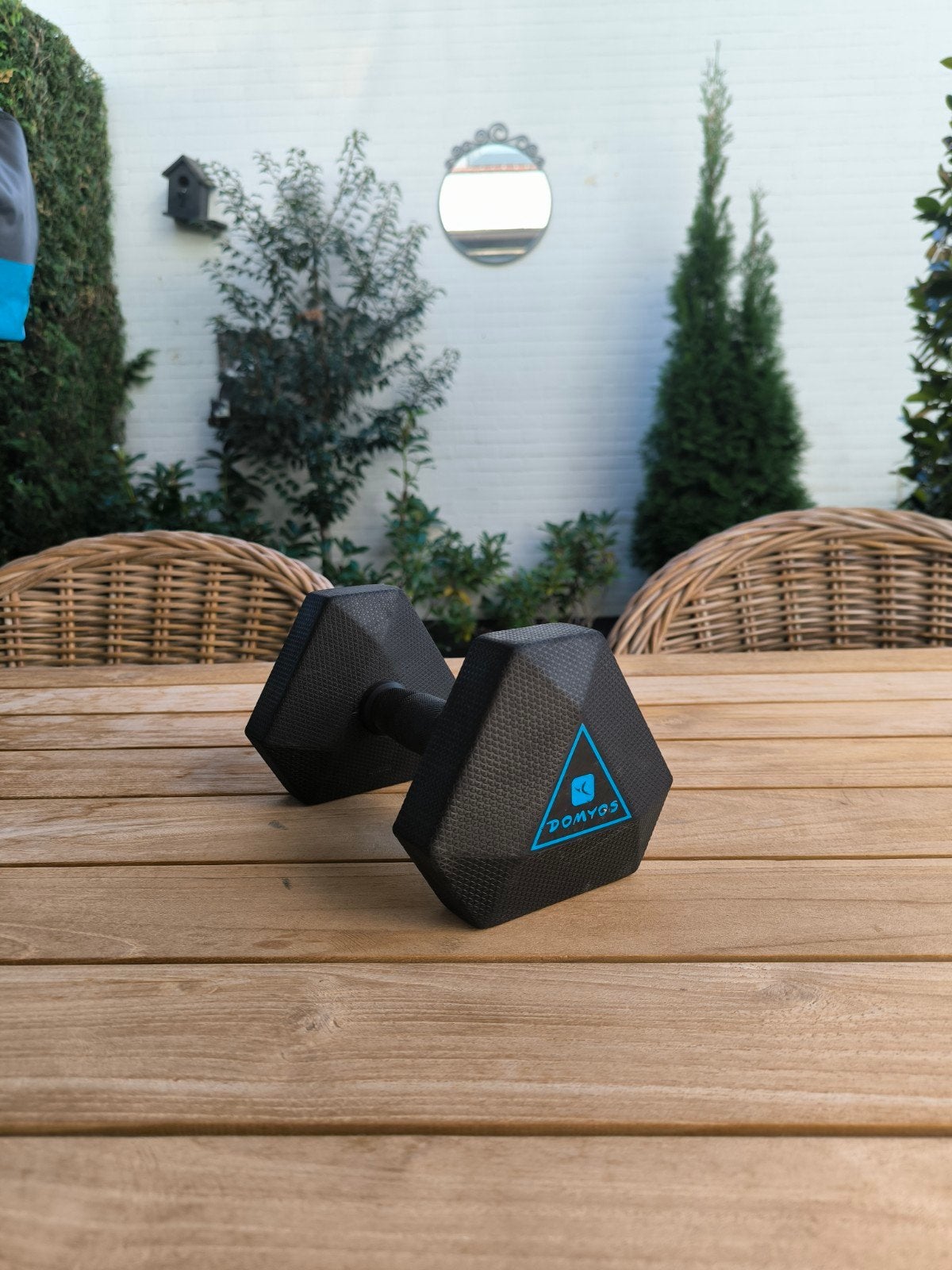 Domyos dumbbell 7,5 kg zwart, Sport en Fitness, Ophalen of Verzenden, Zo goed als nieuw, Benen, Dumbbell