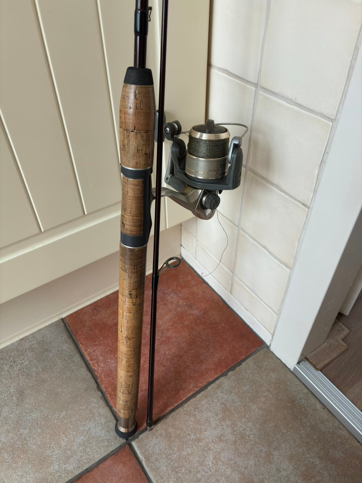 Ultimate spinhengel met Shimano Sedona 2000 molen, Watersport en Boten, Ophalen, Zo goed als nieuw, Molen