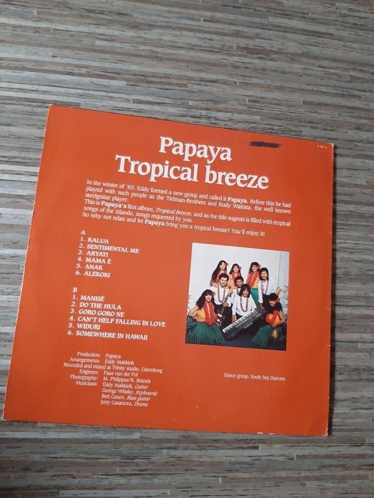 Maleis (Indonesia) Papaya-Tropical Breeze LP (Eddy Makkink), Ophalen, Gebruikt, 12 inch