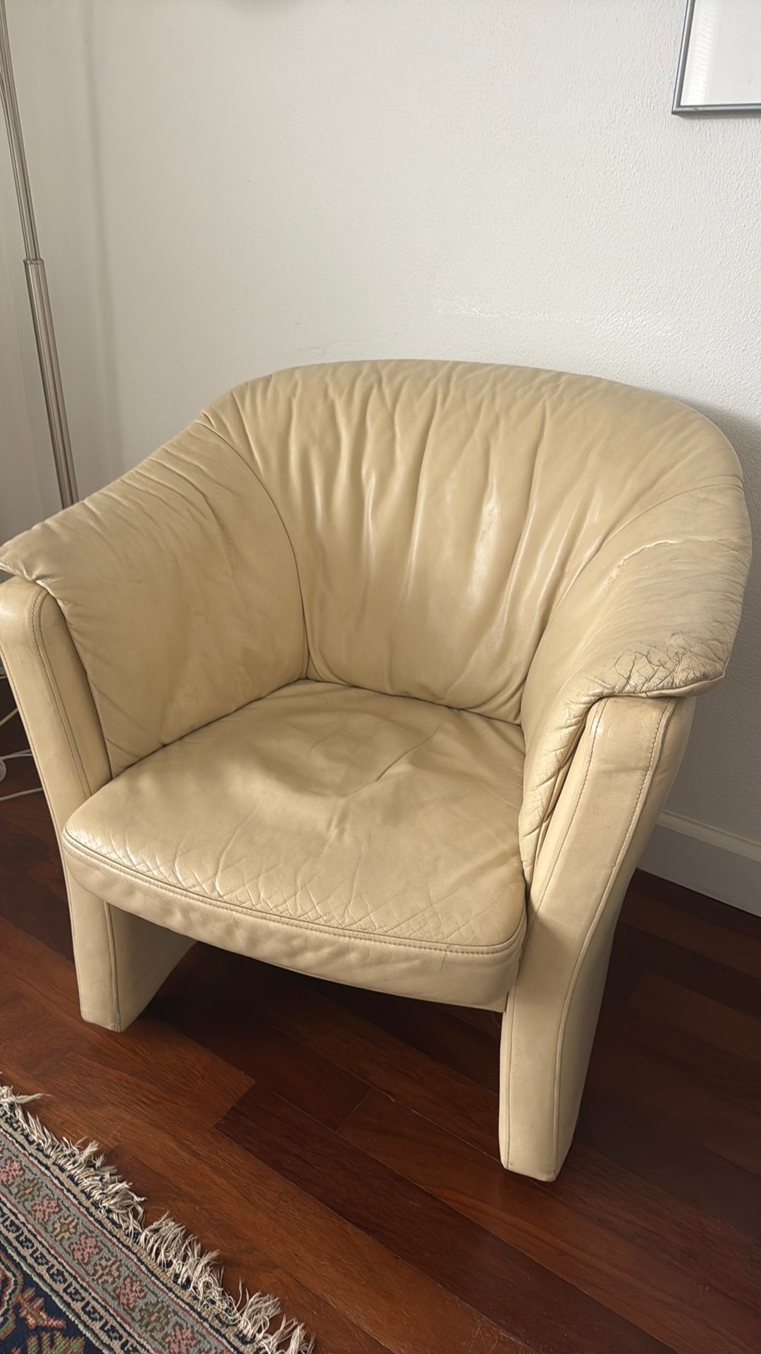 Leren fauteuil, Ophalen, Gebruikt, 50 tot 75 cm, Eigthies