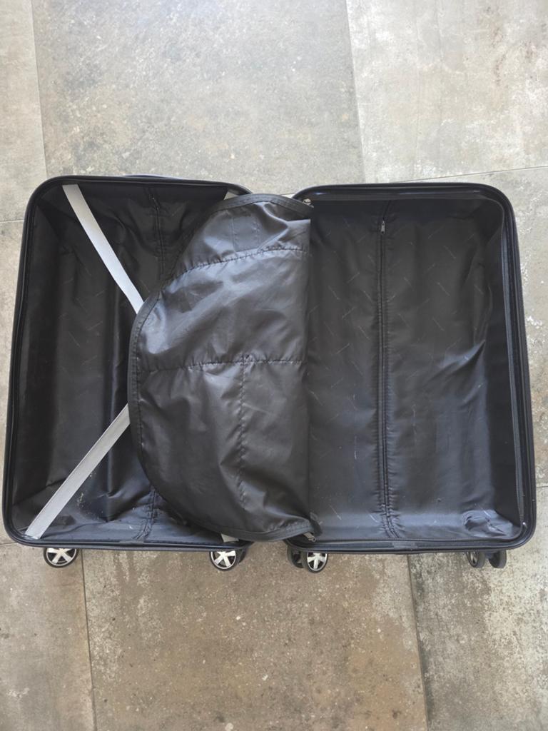 March Koffer Zwart - Handbagage formaat, Wieltjes, Gebruikt, 50 tot 60 cm, Hard kunststof