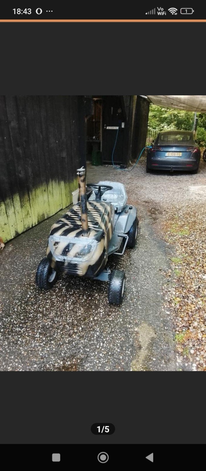 Zitmaaier zonder maaiplaat, lekke voorbanden, Tuin en Terras, Zitmaaiers, Gebruikt, Versnellingen, Ophalen
