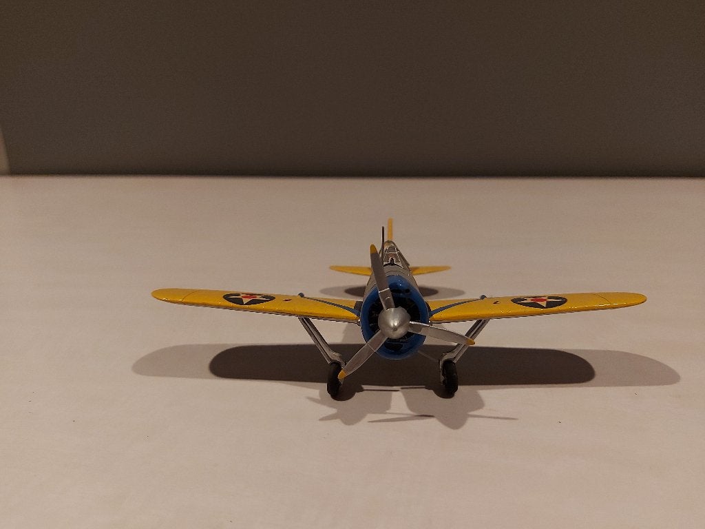 Plastic model van een Brewster F2A Buffalo schaal 1/72 (M68), Ophalen of Verzenden, Gebruikt, Schaalmodel