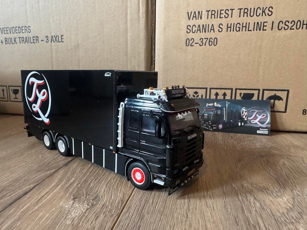 WSI Scania 143 bakwagen Truckstyling Lunteren, Ophalen of Verzenden, Zo goed als nieuw, Bus of Vrachtwagen, Wsi