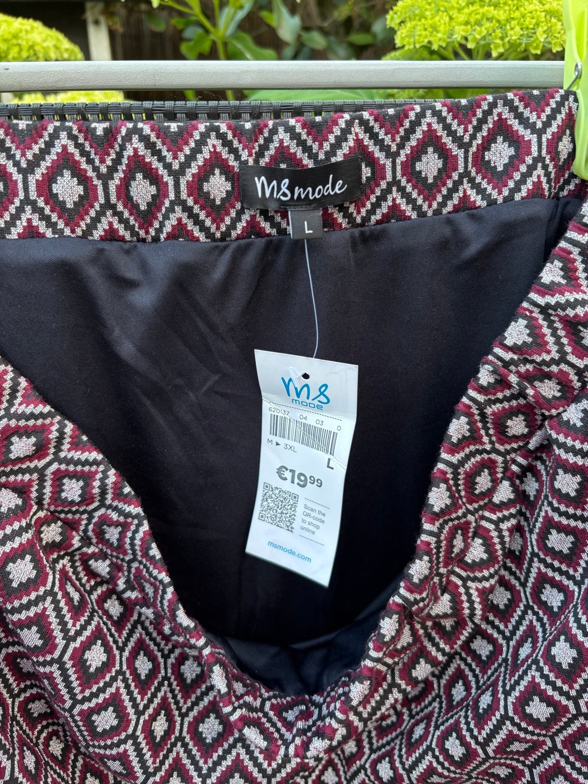 Korte rok met patroon - MS Mode - Maat L, Meerkleurig, Maat 42/44 (L), Nieuw, Ophalen of Verzenden