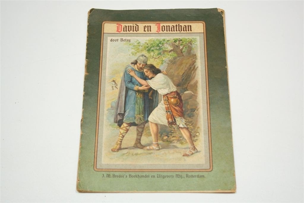 David en Jonathan — Oud Bijbels Kinderboek ca 1910, Ophalen of Verzenden