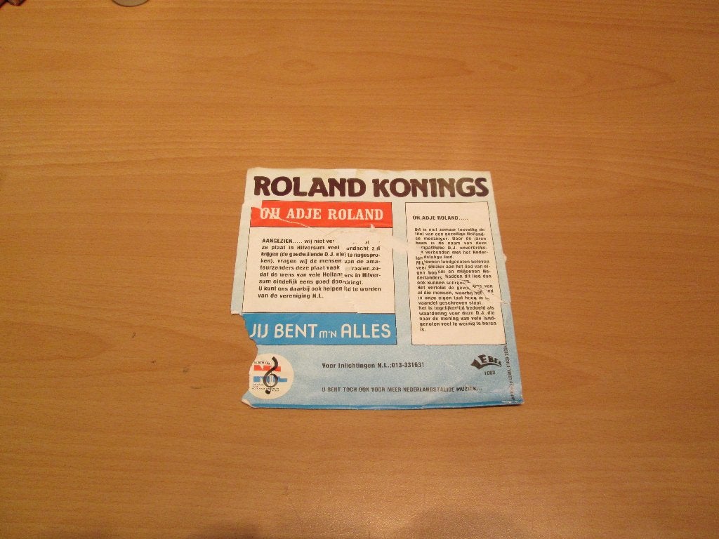 Roland Konings - Oh, Adje Roland / Jij Was M’n Alles, Ophalen of Verzenden, Gebruikt, Pop