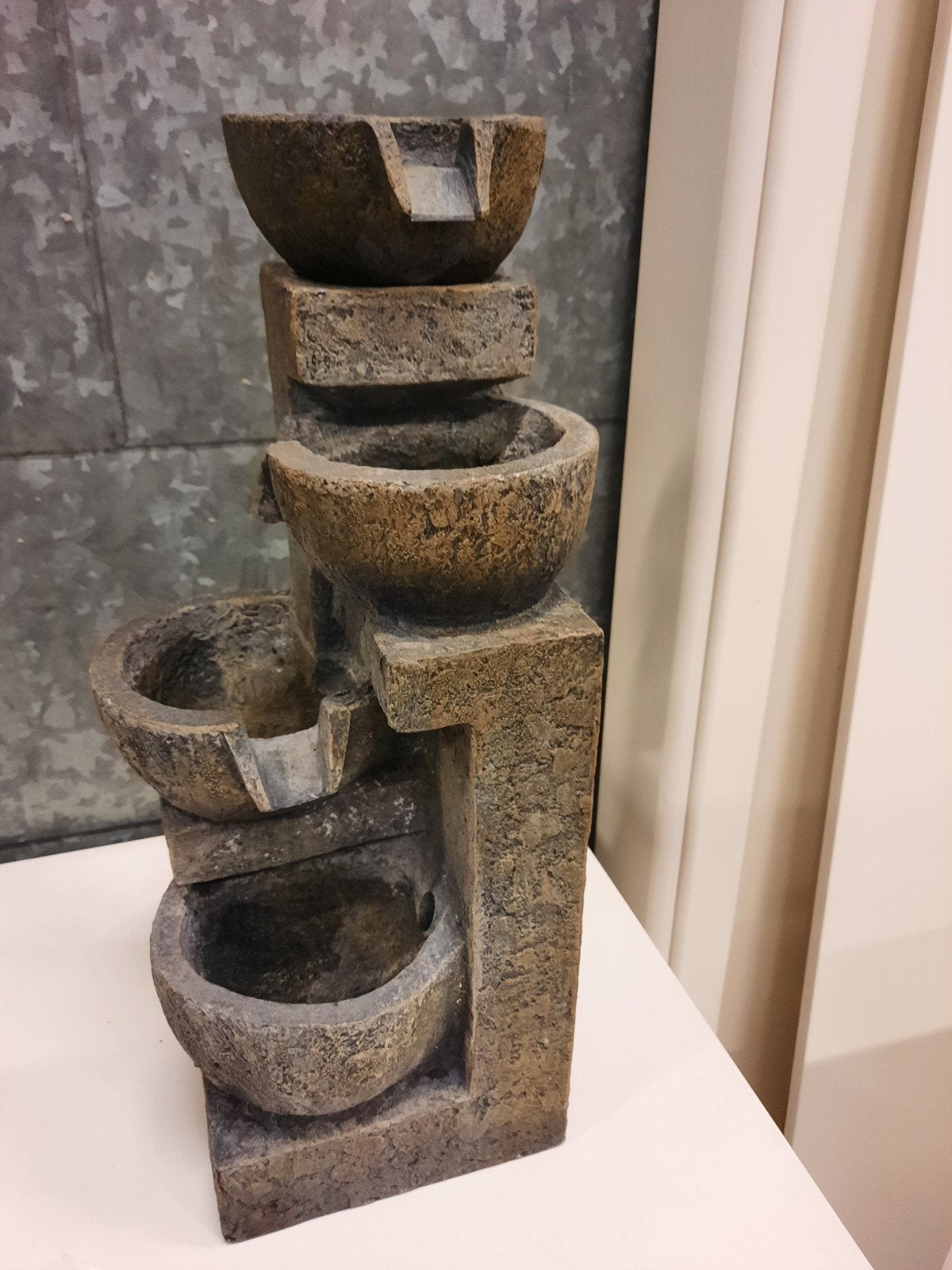 Klein waterornament met 4 niveaus, Ophalen, Gebruikt, Kunststof, Waterornament