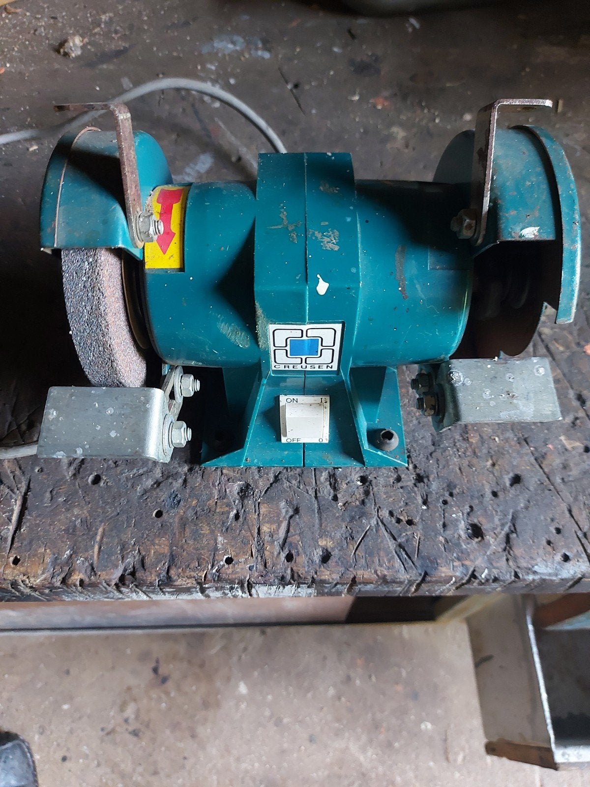 Creusen slijpsteen kleiner model, Ophalen of Verzenden, Minder dan 700 watt, Werkbankslijpmachine