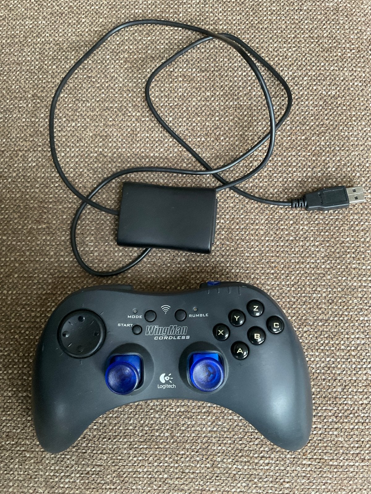 Logitech WingMan Cordless Rumblepad Gamepad, Gebruikt, Force feedback, Ophalen of Verzenden, PC