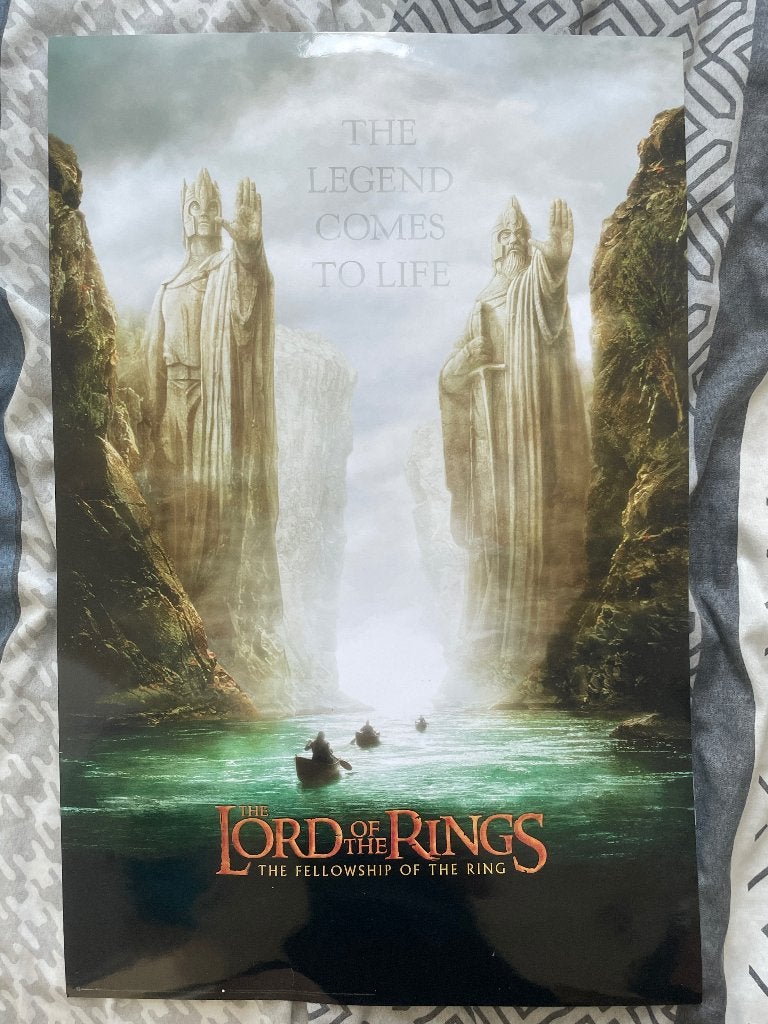Poster Lord of the Rings, Huis en Inrichting, Woonaccessoires | Schilderijen, Tekeningen en Foto's, Ophalen, 50 – 75, Minder dan 50 cm