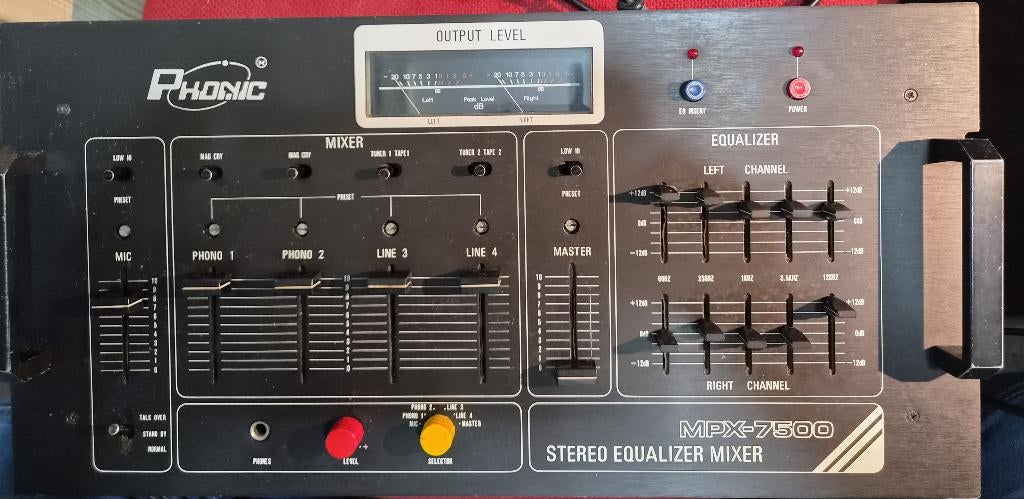 Mengpaneel mixer Phonic MPX-7500, Ophalen, Gebruikt, 5 tot 10 kanalen, Microfooningang