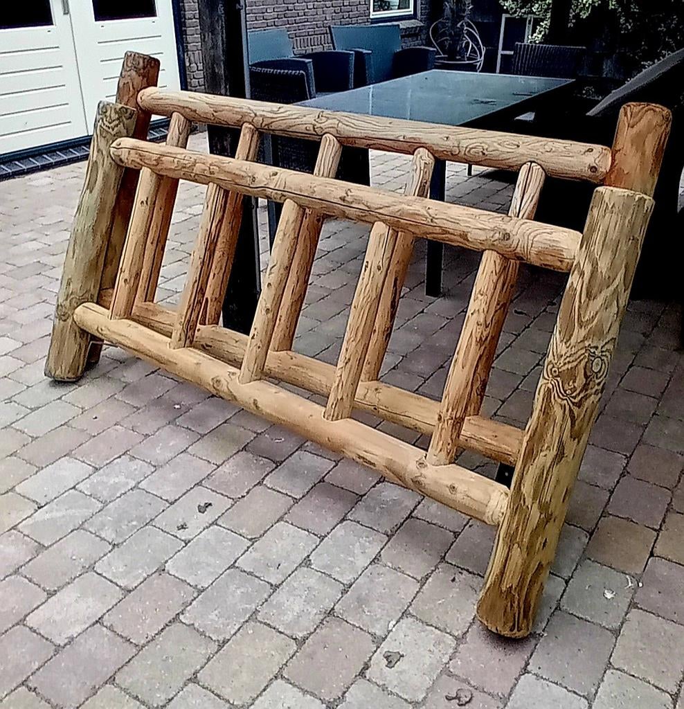 Western/cowboy bedframe - uniek!, Huis en Inrichting, Slaapkamer | Bedden, Gebruikt, Tweepersoons, Ophalen of Verzenden, 180 cm